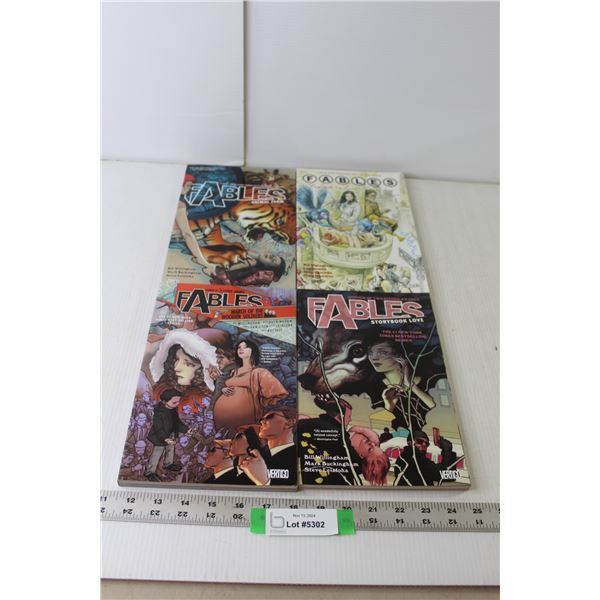 (4) Fables Cartoon Style Storybooks (Animal Farm, Legends In Exile)