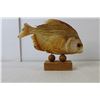 Image 2 : Piranha Fish - Mounted - Wood Base 6.5" Tall Approx