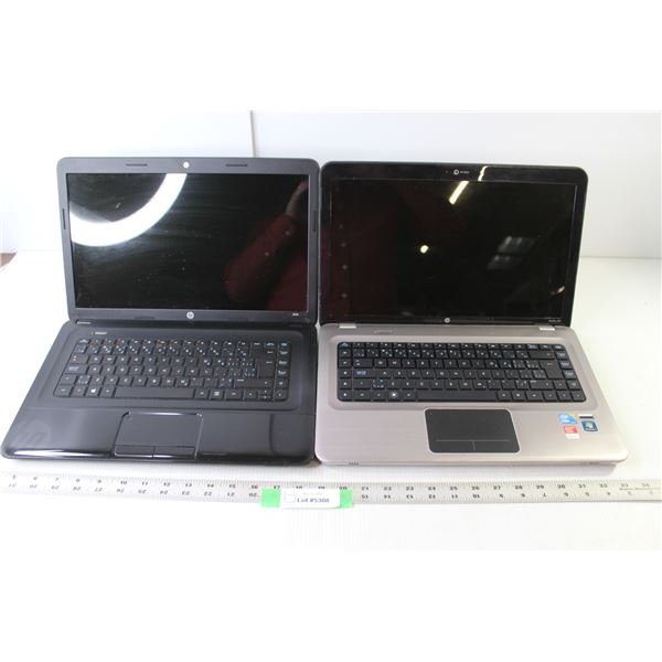 (2) HP Laptops (No Hard Drives - Can Use For Spare Parts) 15" x 9.75" Each