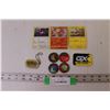 Image 1 : (4) Pokemon Coins, (3) Pokemon Cards, Pokemon Keychain, Pokemon GX Tag Team Metal Badge