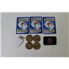 Image 2 : (4) Pokemon Coins, (3) Pokemon Cards, Pokemon Keychain, Pokemon GX Tag Team Metal Badge