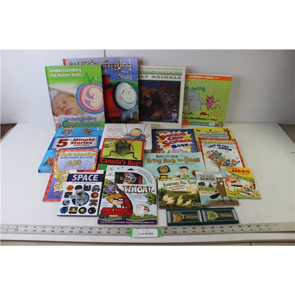 Variety Children's Books (Potato Chip Science, Magic School Bus, Veterinarians Help Animals), (2) Bo