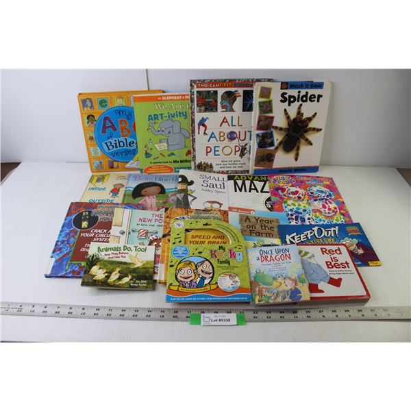 Assorted Children's Books (A Year On The Farm, All About People, My ABC Bible Verses)