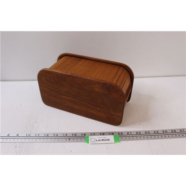 Wooden Rolltop Desk Organizer