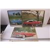 Image 1 : (3) Framed Automobile Pictures - each 20" x 16"