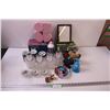 Image 1 : Cosmetics Containers, Kleenex Box Covers, Glasses, Stemware, Picture Frame, Bathroom Vanity Set, Tea