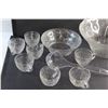 Image 3 : 10 pc Glass Punch Set - Bowls, Cups a Ladle
