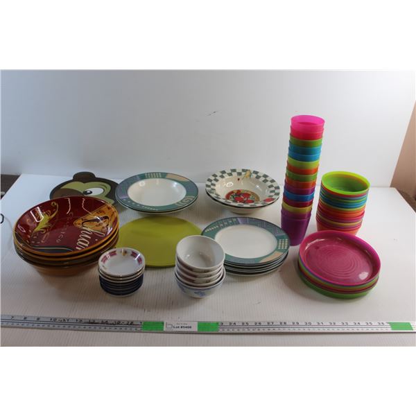 Plastic & Ceramic Plates, Cups, Bowls and Saucers