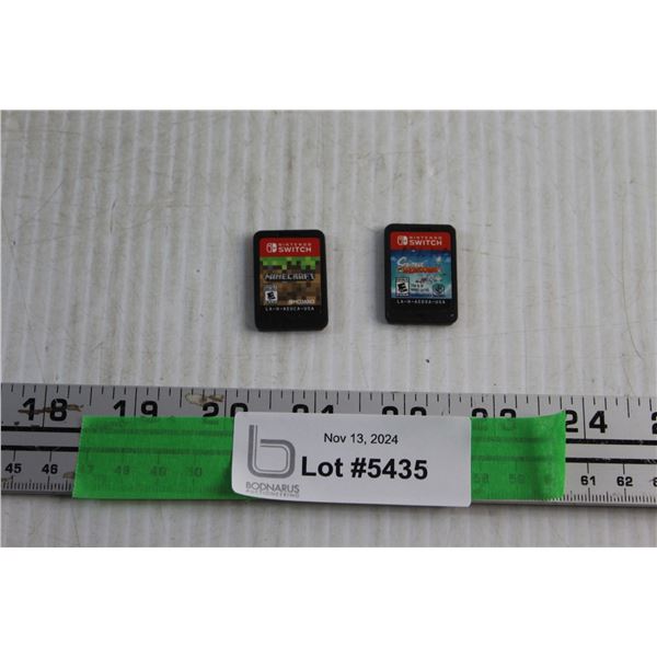 Nintendo Switch Game Cartridges - Minecraft and Scribble Nauts Showdown