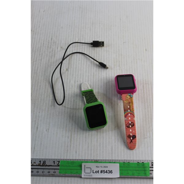 (2) Kids Smart Watches with a Charging Cable - As Is