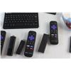 Image 6 : Wireless Keyboards, Roku Remotes, Charging Blocks, Headphones and a Dash Cam - As Is
