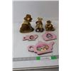 Image 1 : (3) Ceramic Bear Decorations, (3) Disney Princess Tea Books