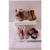 Image 1 : (4) Pair Kids' Footwear - Work boots are Size 9; Rubbermaid Plastic Tote