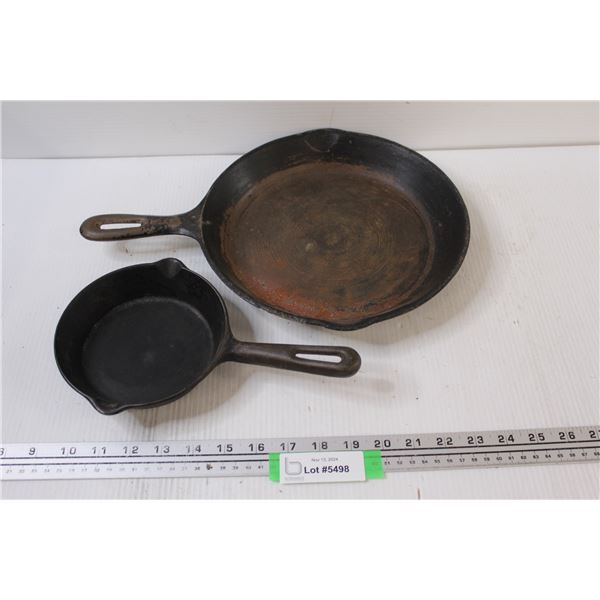 (2) Cast Frying Pans
