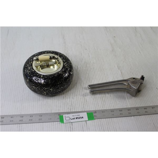 Curling Rock Ashtray, Garlic Press