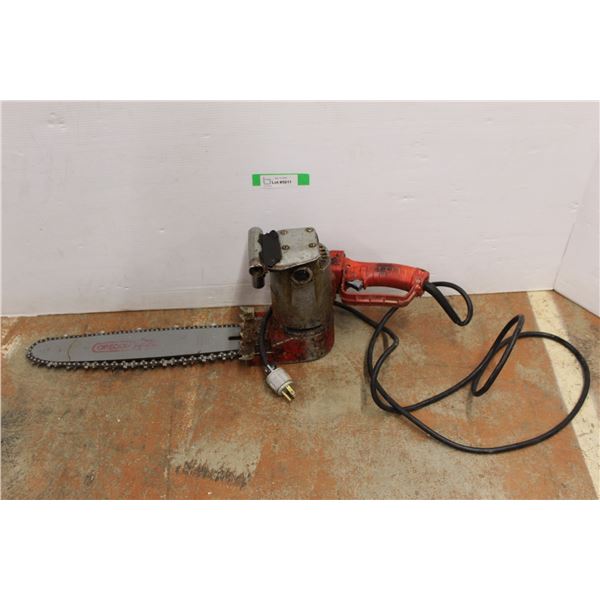 *Milwaukee Electric Chain Saw, Leaking Oil, As Is