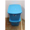 Image 4 : *(2) Sterilite Plastic Totes w/ Lids- 23.5'' x 18'' x 16''