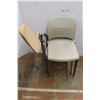 Image 1 : *(3) Plastic Chairs w/ Side Platform Table- All As Is