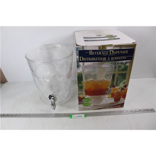 CreativeWare 3 Gallon Acrylic Beverage Dispenser w/ Box- As Is