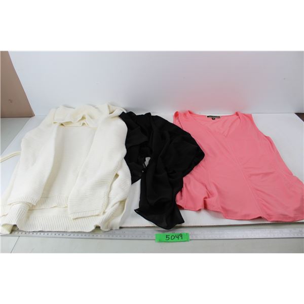 (3) Various Women's Clothing Tops, Reaction Kenneth Cole, Melanie Lyne, Misc., All Size Medium