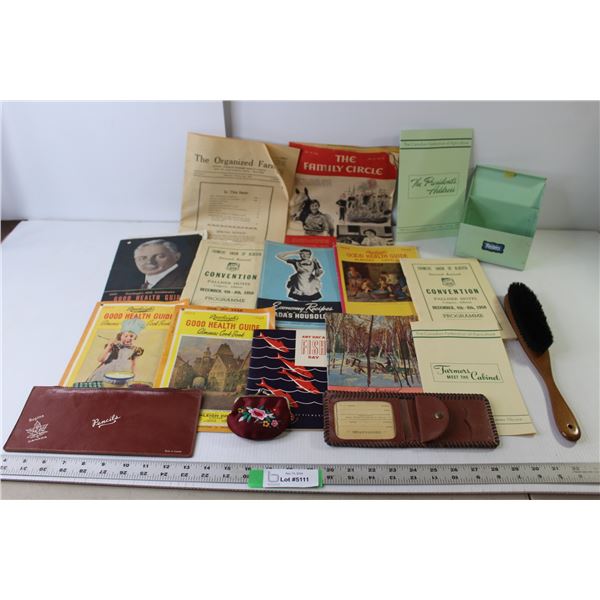Assorted Vintage Booklets (Rawleigh's Good Health Guide, Farmer's Union of Alberta Convention), "Reg