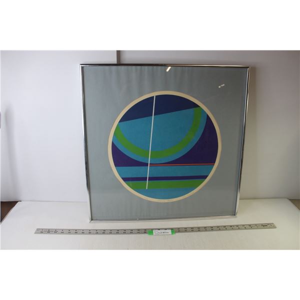 Framed Wall Art - "Oblique Probe" - Artist: Ray Analiss - 23.5" x 23"