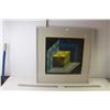 Image 1 : Framed Wall Art - "3D Cubism" - 24.5" x 24"