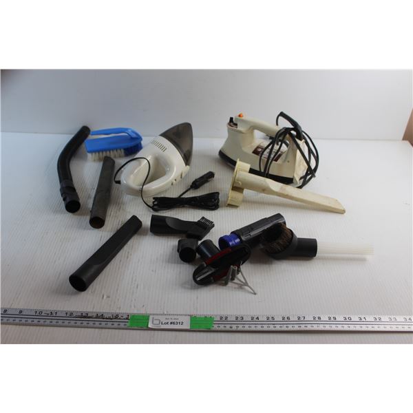 Car Vacuum Cleaner, Vacuum Attachments and Clothes Iron - As Is