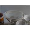 Image 7 : Basket Strainer, Whisk, Plates, Bowls, Cups, Tongs and a Measuring Cup