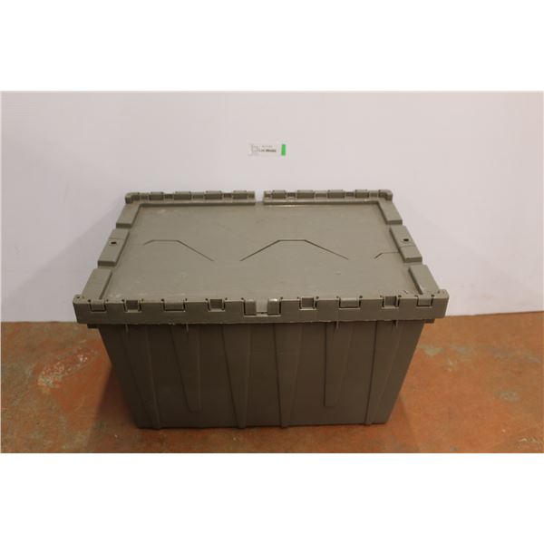 *Plastic Tub w/ Interlocking Lid- 15'' x 21.5'' x 13''