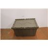 Image 1 : *Plastic Tub w/ Interlocking Lid- 15'' x 21.5'' x 13''
