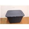 Image 1 : *Plastic Tub w/ Lid- 23.5'' x 17'' x 16''