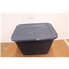 Image 1 : *Plastic Tub w/ Lid- 23.5'' x 17'' x 16''