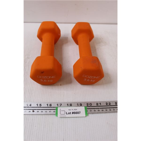 (2) Eight Pound Weights - Gozone