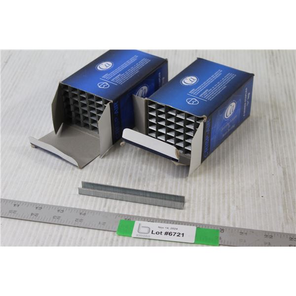 (2) Boxes Of 3/8" leg Staples