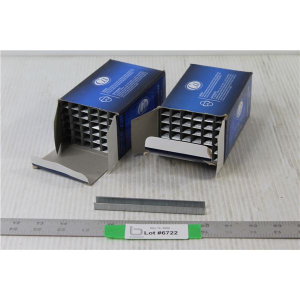 (2) Boxes Of 3/8" leg Staples