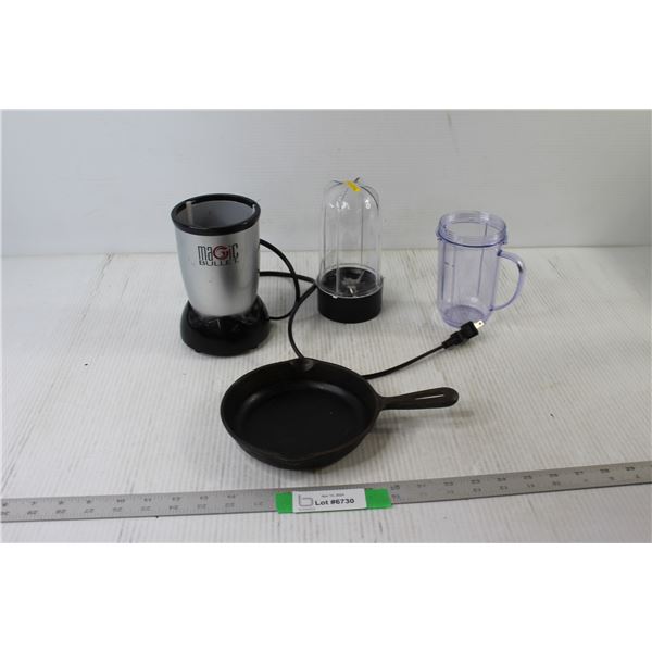 Small Cast Iron Pan, Magic Bullet - Tested Powers On