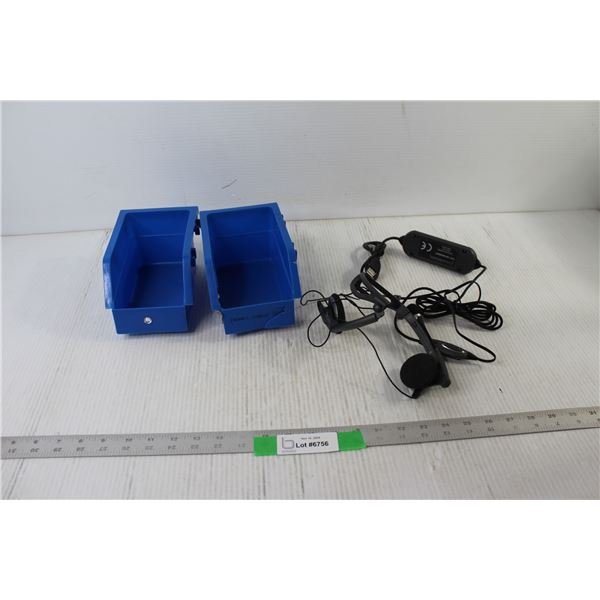 Plantronics Headset - Consigner Says Works Good, (2) Hardware Organizers