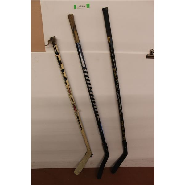 * (3) Hockey Sticks - 53", 59", 60"
