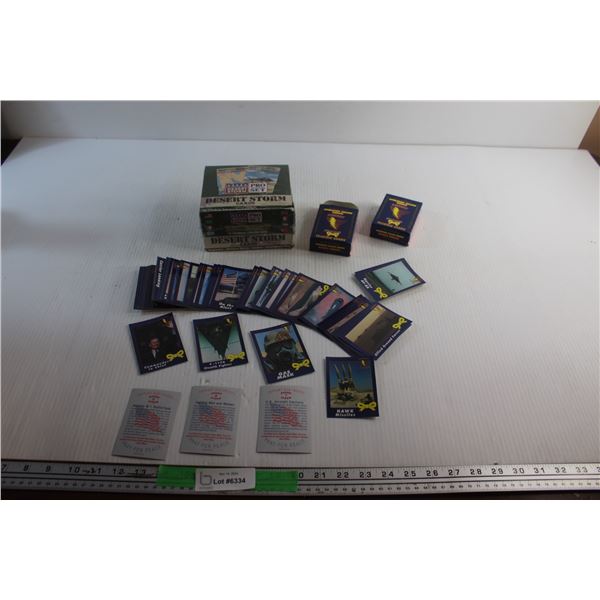 Desert Storm Collectible Cards - Sealed and (2) Packs of Official Set of Operation Yellow Ribbon Des