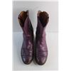 Image 2 : Justin Ladies Cowboy Leather Boots - Worn, Size 6W