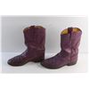 Image 3 : Justin Ladies Cowboy Leather Boots - Worn, Size 6W