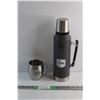 Image 1 : Stanley RME Thermos Bottle - New and a Metal Seagram's Vo Mug
