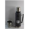 Image 2 : Stanley RME Thermos Bottle - New and a Metal Seagram's Vo Mug