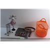 Image 1 : Jewelry Display Racks, Harley Davidson Bandana, Belt and a Plastic Basket