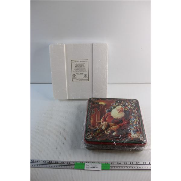 Santa's Sweet Dreams Storage Tin with a Certificate of an Authenticity - Sealed