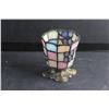 Image 4 : Brass Candle Holder with a Shade and Stained Glass Candle Holder