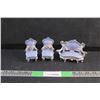 Image 1 : Vintage Miniature Porcelain Sofa & Chairs