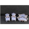 Image 2 : Vintage Miniature Porcelain Sofa & Chairs