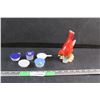 Image 1 : Miniature Tupperware and Vintage Napco Japan Cardinal Bird Figurine